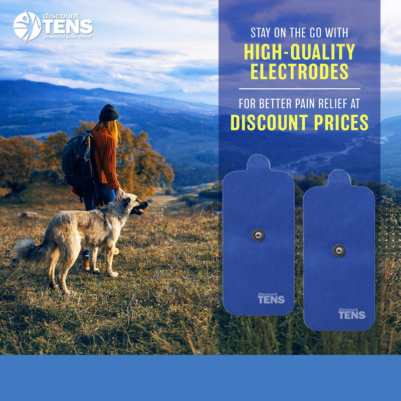 Discount TENS Brand - Premium HiDow Compatible TENS Unit Replacement Electrode Pads, 20 Pairs (40 XL Snap Electrodes) 2"x4" Reusable Self-Adhesive Pads for TENS EMS Muscle Stimulator Devices 20 Pair (40 Pads)