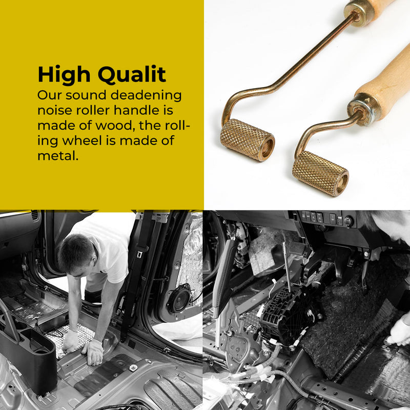 Siless Professional Roller Set of 2 Heavy Duty Sound Deadener Installation Tool for Automotive Car Audio Sound Deadening Material Insulation Application Pro Set