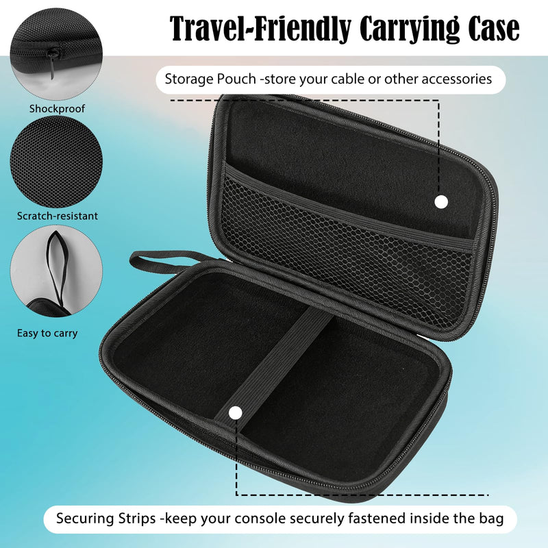 JDGPOKOO 5 in 1 Accessories Kit for Nintendo DSi XL/LL, Carrying Case for NDSi XL/LL, Clear Shell Case, 2 Set Screen Protectors and Charging Cable Compatible with NDSiXL/LL ONLY
