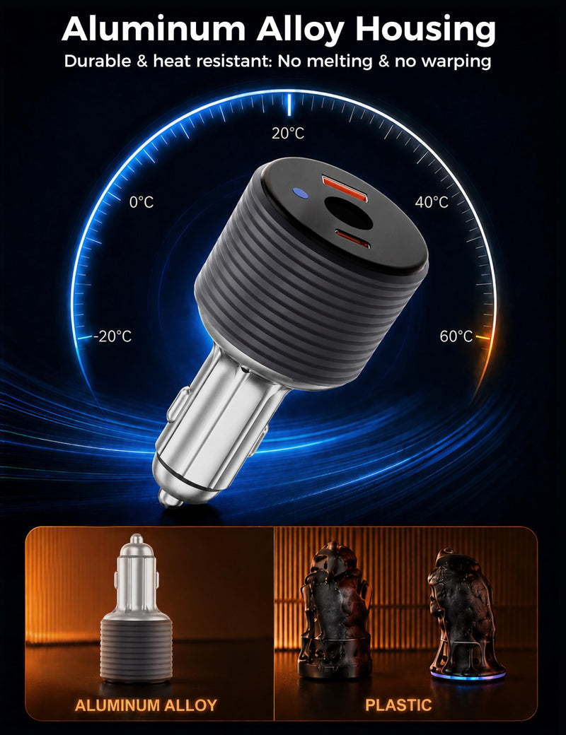 72W Max Stable Voltage Boost Starlink Mini Car Adapter, 3-in-1 Car Charger | 12V to 24V DC Boost Converter, Dual USB Ports, Heat-Resistant Aluminum Housing, Smart Chip, Car Adapter for Cars/Trucks/RVs
