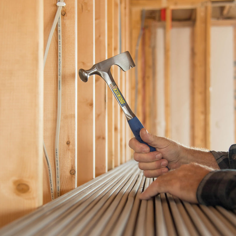 ESTWING Drywall Hammer - 14 oz USA Made Wall Board Tool with Milled Face & Shock Reduction Grip - E3-11