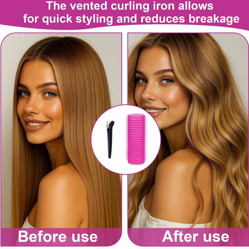  [AUSTRALIA] - Hair Rollers, Self Grip Small Hair Curlers, Salon Hairdressing Curlers Roller with Clips Tools for Women (Random Color), 15mm-12pack, 1.0 count, Pack of 20