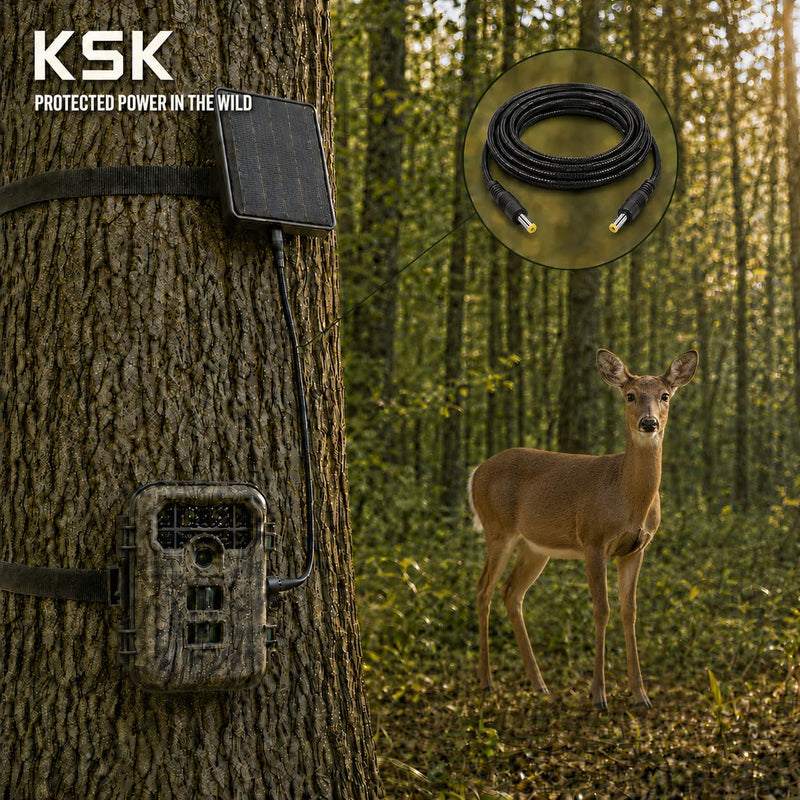KSK Trail Camera Cable 4.0x1.7 Male to Male,Compatible with Tactacam Reveal,Spartan GoCam, WiseEye,Covert,Bigfoot, and Barn Owl 12V Cameras 79.0 Inches 1