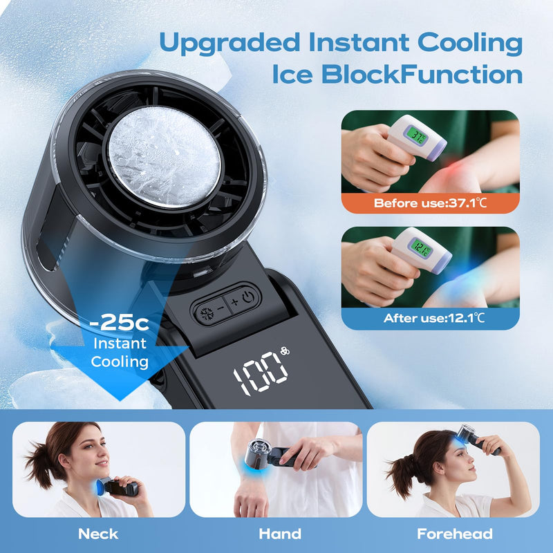 Handheld Fan with Ice Cooler