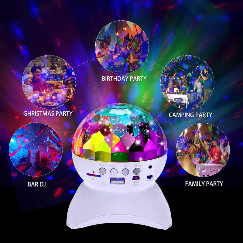 Disco Ball Home Party Light Show Speaker white