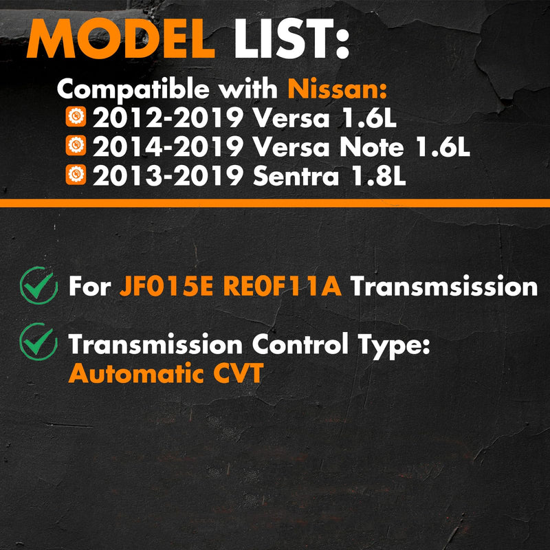 RE0F11A CVT Transmission Filter Oil Pan Gasket Kit Compatible With Nissan 2013-2019 Sentra 1.8L,2012-2019 Versa 1.6L,2014-2019 Versa Note 1.6L 33010-JF015 31726-28X0A 31726-3JX0A 19318012