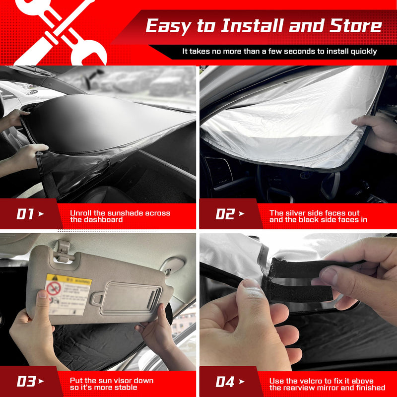ARISMOTOR Windshield Sun Shade for Mazda CX-50 2023-2025 2026, Custom Fit Foldable Front Window Sunshade Sun Visor Protector, Block UV Rays Keep Your Car Cooler for Mazda CX-50 2023-2026