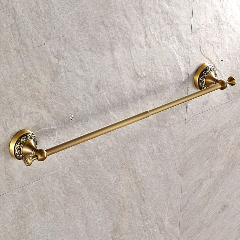 Leyden Antique Towel Bar,Adjustable Towel Holder Rod Brass Bathroom Accessories Expandable 16.73 to 29.13 Inch Vintage Wall Mount Single