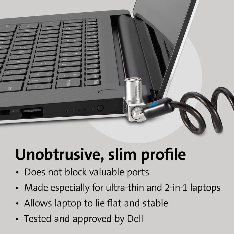 Kensington N17 Portable Keyed Laptop Lock for Dell and Alienware Laptops (K60511WW) Lock with bowl Portable Cable