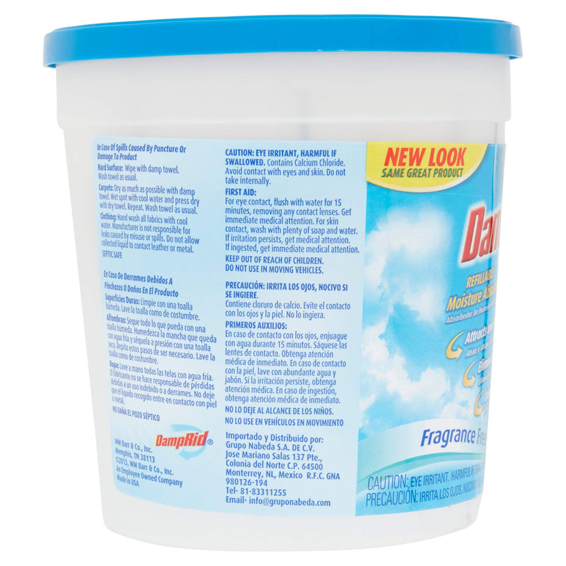 DampRid Refillable Moisture Absorber, Fragrance Free, 10.5 Ounce (Pack of 6)