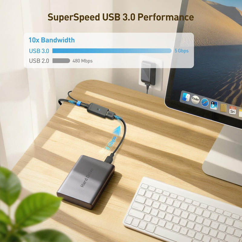 Cable Matters Active USB Extension Cable 16.4 ft / 5m (USB 3.0 Extension Cable Male to Female) with Signal Booster for Hard Drive, Webcam and More 16.4 Feet