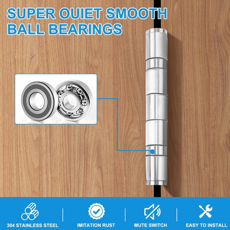 3.5" 304 Stainless Steel Door Hinges XINSheng Security 3 Pack | Ball Bearing Smooth | Square Corner | Non-Detachable Security Pin | 304 Steel Rust Proof | Interior & High-Salt Environments