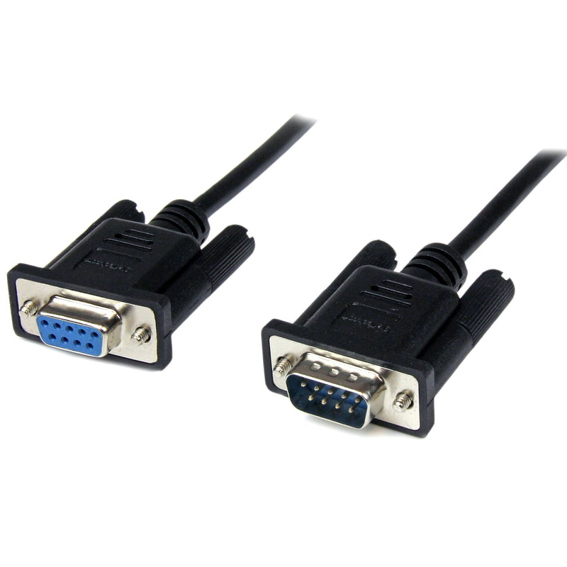 StarTech.com 1m Black DB9 RS232 Serial Null Modem Cable F/M - DB9 Male to Female - 9 pin Null Modem Cable - 1x DB9 (M), 1x DB9 (F), Black (SCNM9FM1MBK) 1 Count (Pack of 1)