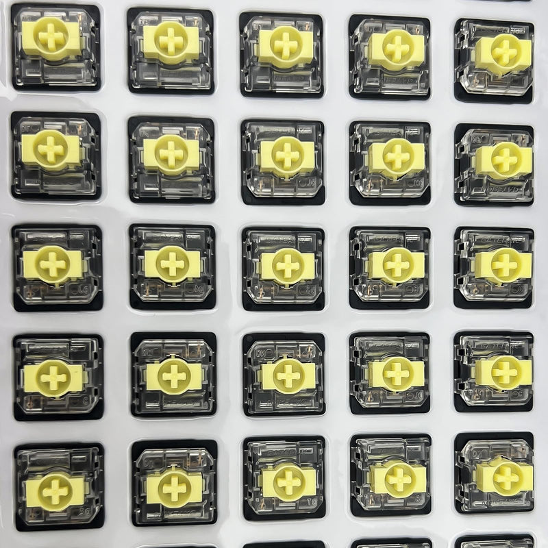 Gateron KS-33 Banana Low Profile 2.0 Keyboard Switches - 3-Pin 65gf Tactile Switches RGB SMD,Pre-Lubed for Smooth Typing,Compatible with GATERON Ultra-Thin Keyboards only(90Pcs) 90Pcs