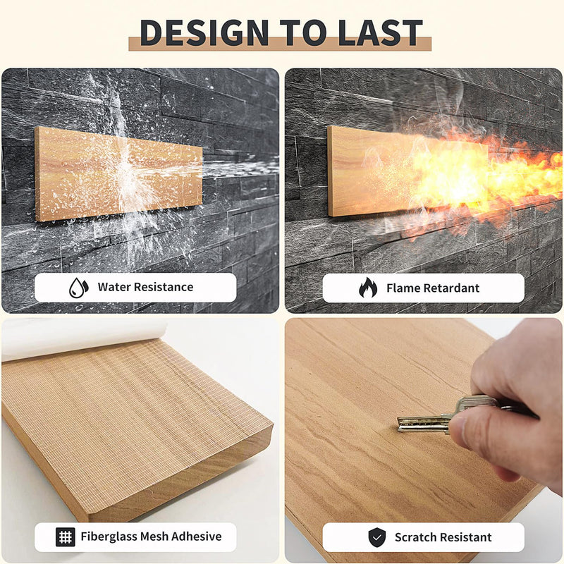 GWP02S Wood Grain Garage Wall Protector and Car Door Guard, Tool-Free Installation Parking Aid for Garage, Designed in Germany(2-Pack Wood Grain) 2-Pack Wood Grain