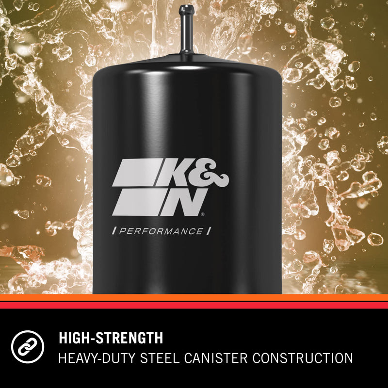 K&N Gasoline Fuel Filter: High Performance Fuel Filter, Premium Engine Protection, Compatible with 1982-2012 GM Truck/Passenger Car Fuel Injected Gasoline Engines, PF-2100