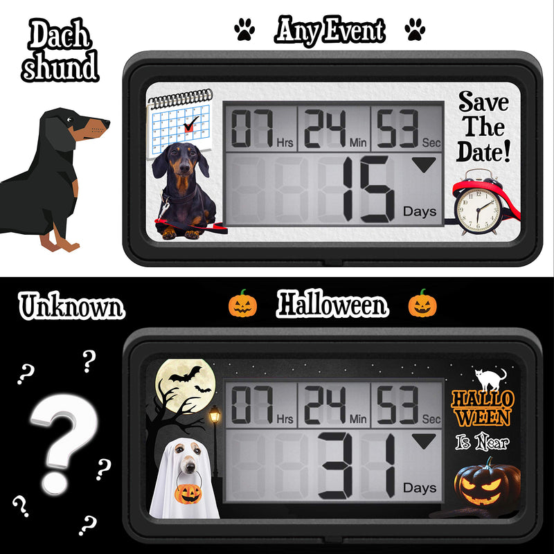 Digital 9999 Days Countdown Clock Timer with Backlight - Count Down Your Retirement, Wedding, Christmas, Vacation and All Calendar Event Dates in Your Life - Dog Collection (Black - 8 Frames) Life's Best Moments (Black - 8 Frames)