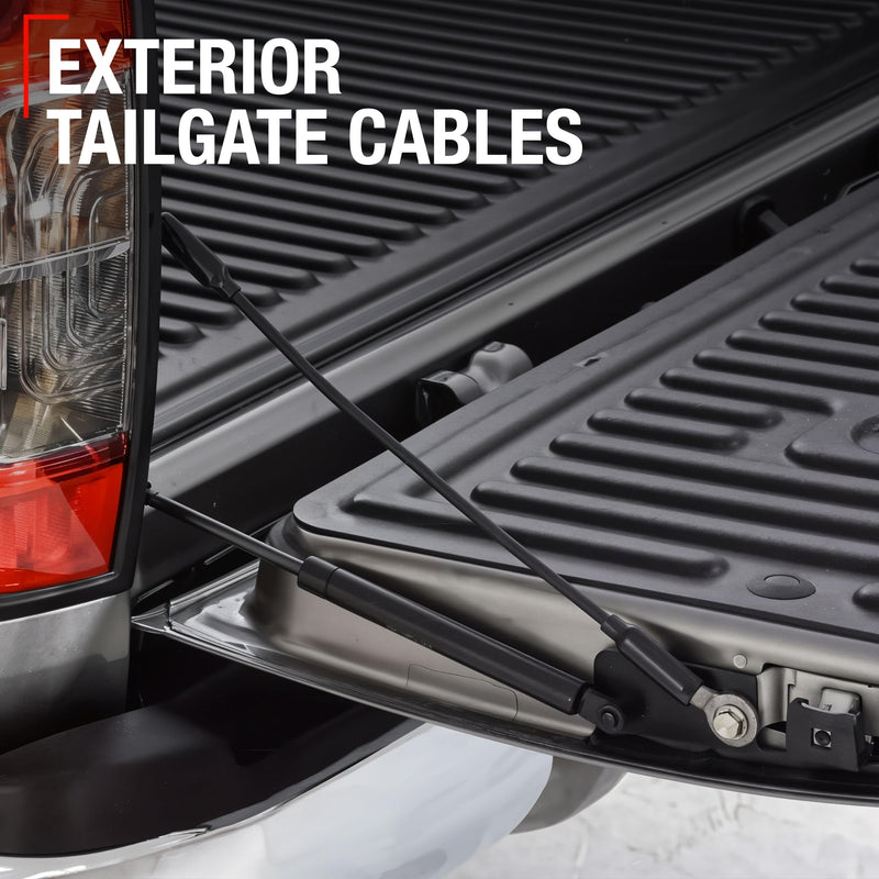T1A Tailgate Cable Replacement Set, Rear Left & Right Side - Compatible with 2003-2024 Dodge Ram 1500 2500 3500 - Tailgate Support Cable Straps, Metal 21-1/4" Long - OEM 55276074AC, 55276074AE, 38542