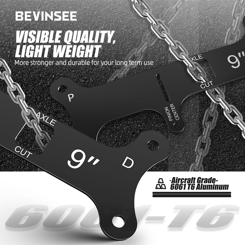 Bevinsee 9" Rear End Axle Tube Narrowing Cut Guide Rearend Pinion Dogbone Tool Compatible with Ford F-100 F-150 Mustang Fairlane
