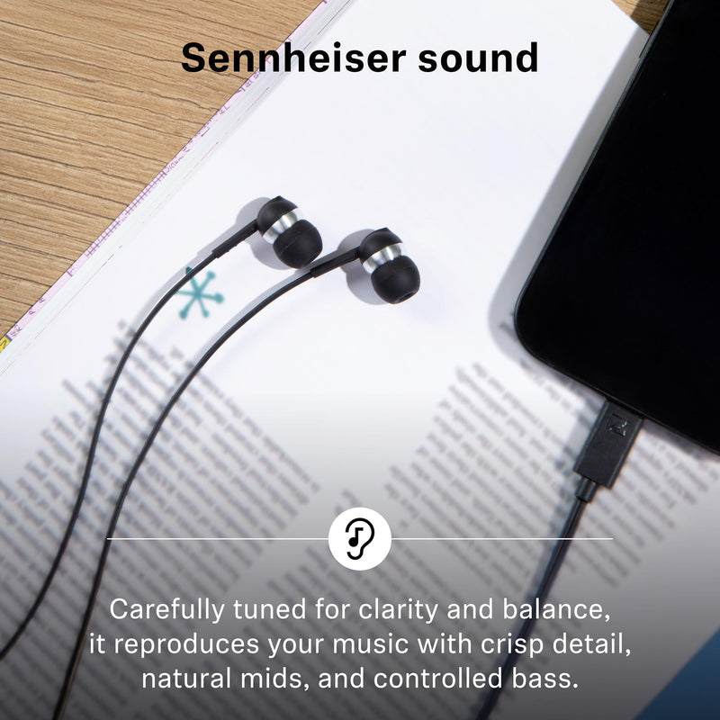 Sennheiser CX 80U in-Ear Headphones with in-line One-Button Smart Remote – Sakura USB Type C