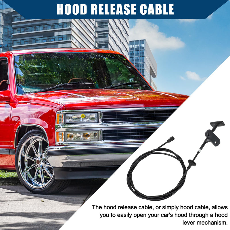 No.14039963 / Hood/Release Cable for Chevrolet Suburban C10 1984-1986 for GMC Suburban C1500 1984-1986 / Hood Control Cable/Durable/Plastic / 1 Pcs/Black