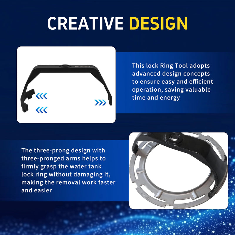 6599 Fuel Tank Lock Ring Tool Fuel Pump Senders Removal Install Tools Compatible with Ford Chrysler Dodge Chevy Replacement for BMW Benz Volvo Jeep GM