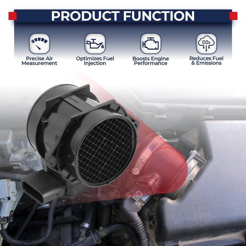 MOSTPLUS 5WK96431 Direct Replacement MAF Mass Air Flow Sensor Meter MAF Compatible for Hyundai 28164-23700