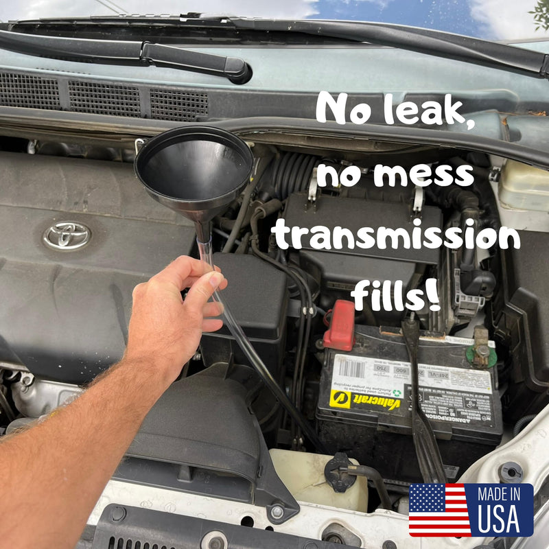 Transmission Funnel with 4 Foot Clear Tubing - Perfect for Hard to Reach Places, No More Mess