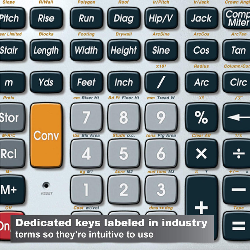 Calculated Industries 44080 Construction Master Pro-Desktop Advanced Construction Math Feet-Inch-Fraction Calculator with Trig Tool for Architects, Estimators, Contractors, Builders and Remodelers Desktop