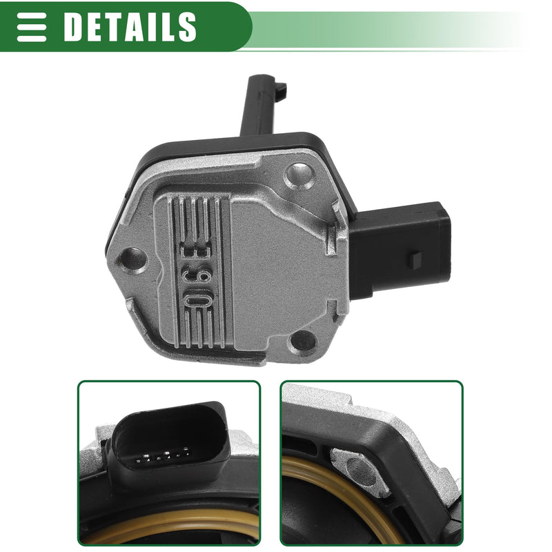  [AUSTRALIA] - Motoforti Car Oil Level Sensor, Engine Oil Sending Unit, for Audi A3 2006-2013, Metal Plastic, No.06E907660, Black Silver Tone