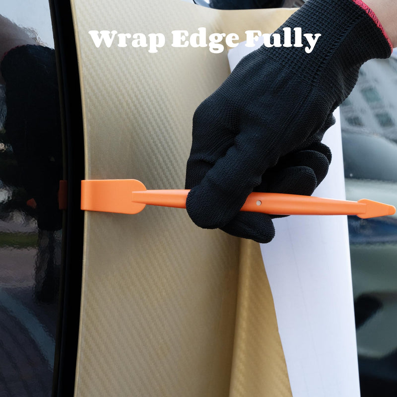 CARTINTS Complete Vehicle Vinyl Wrap Tools Kit Window Tint Tools Kit for Car Wraps with Yellow Micro Squeegee for Corner Full Wrapping, Felt Squeegee, Film Knife, Vinyl Wrap Gloves with micro squeegee