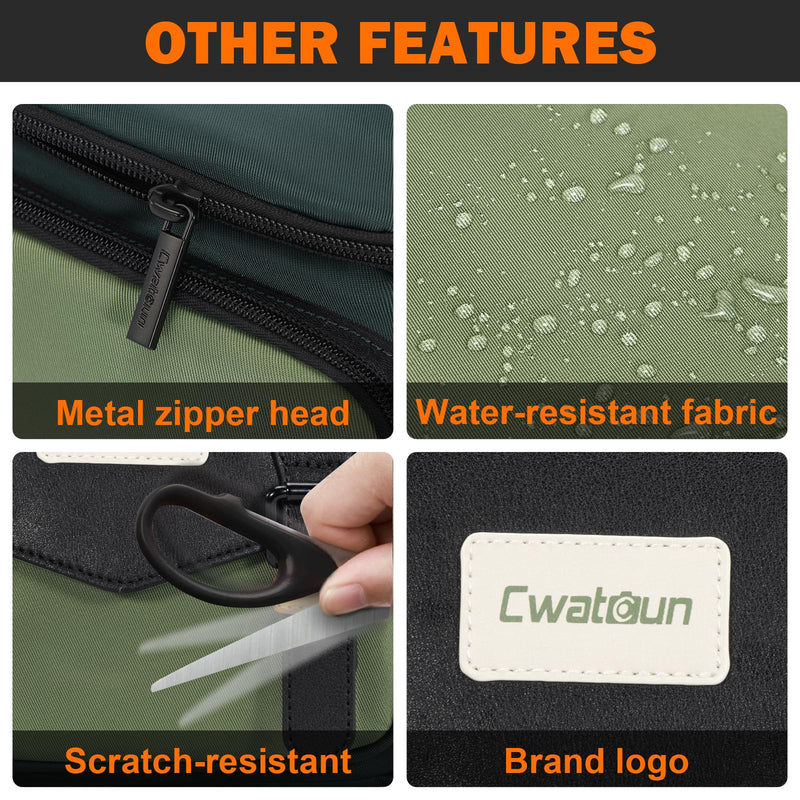 Cwatcun Compact Camera Sling Bag, Small Crossbody Case with Tripod Holder | Camera Messenger Bag, Photography Bag for Canon, Nikon, Sony, Fuji DSLR/SLR/Mirrorless, Lens.Fits 1DSLR+1lens Green S