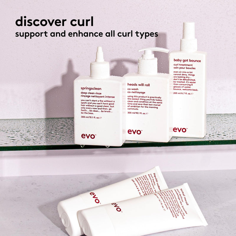  [AUSTRALIA] - Evo Liquid Rollers Curl Balm - Hair Styling Balm - Enhances Natural Curls, Protects Frizz & Improves Overall Condition 200 ml (Pack of 1)
