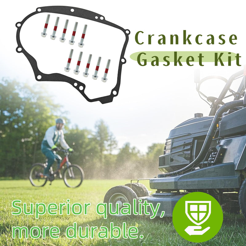 Crankcase Gasket Kit,594195 Compatible with Briggs and Fit for Stratton Small Gasoline Engines,with Mounting Bolts,Replacement 591911, 697227, 690945, 273488