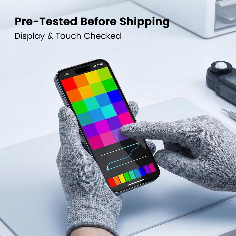 AuraLens for iPhone 15 Pro Max Screen Replacement Kit LCD Display Assembly | A2849 A3105 A3106 A3108, FHD INCELL LCD Touch Digitizer 6.7 Inch, COF, 120Hz, Repair Tools, Waterproof Adhesive, Screw Pad For iPhone 15 Pro Max (6.7")