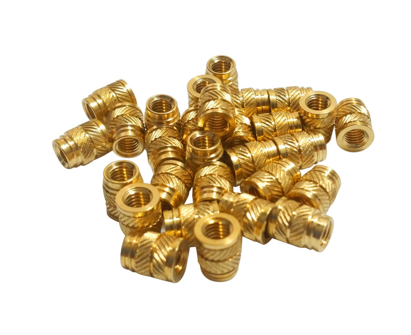 [initeq] #1/4-20 1/4" Threaded Heat Set Inserts for 3D Printing (100, Long) 100