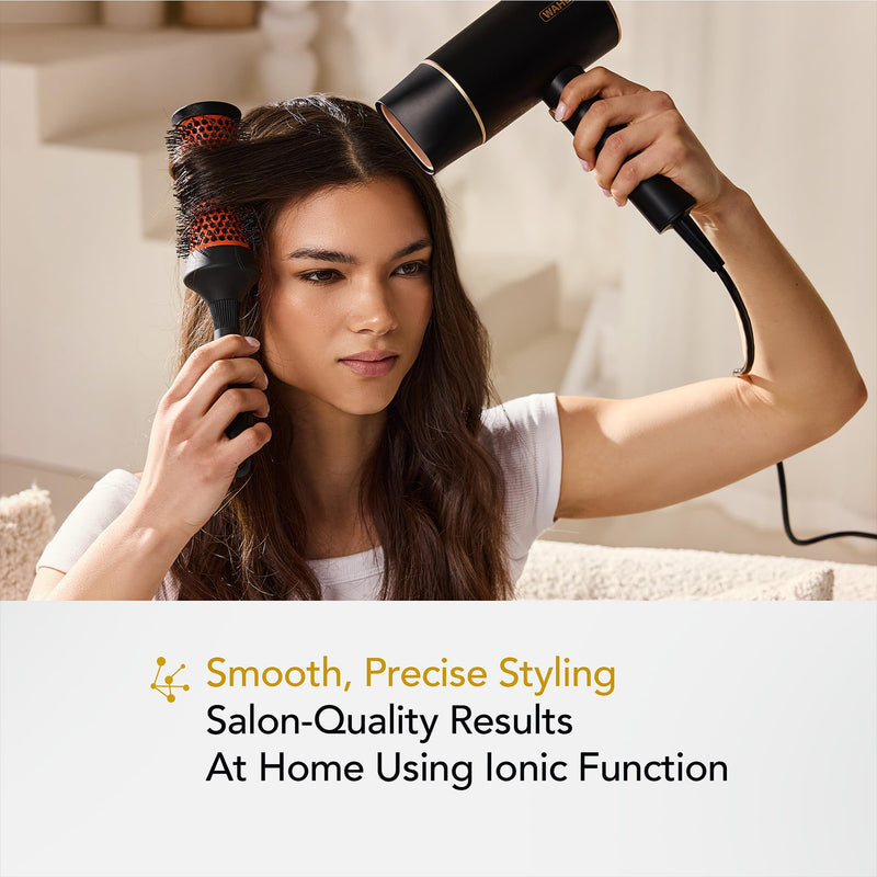 Wahl Ionic Flow Hair Dryer, Lightweight with Diffuser & Concentrator Nozzle