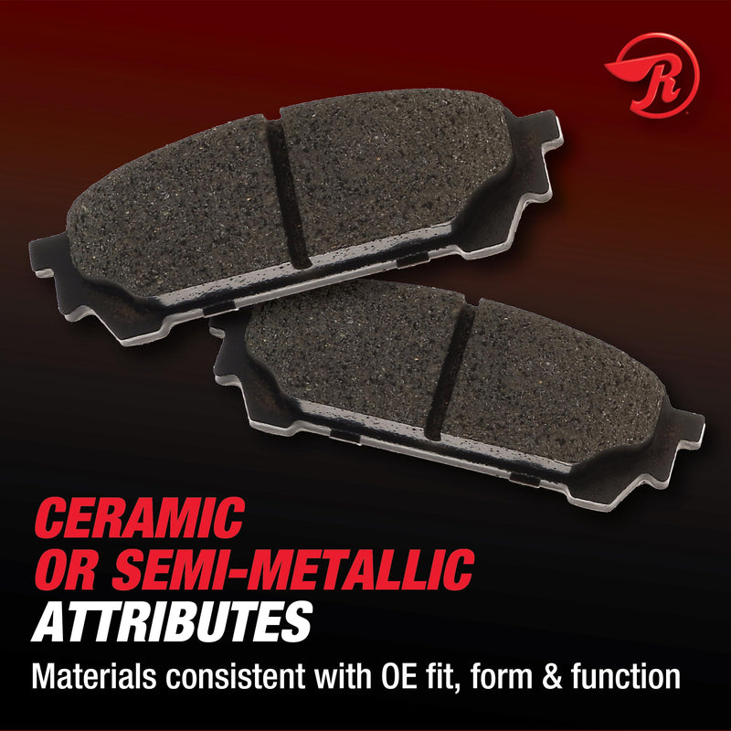 Raybestos R-Line Automotive Replacement Rear Ceramic Brake Pad Set for Select Nissan Altima, Rogue, Sentra, Murano, Maxima, Pathfinder, Z Model Years (MGD905CH)