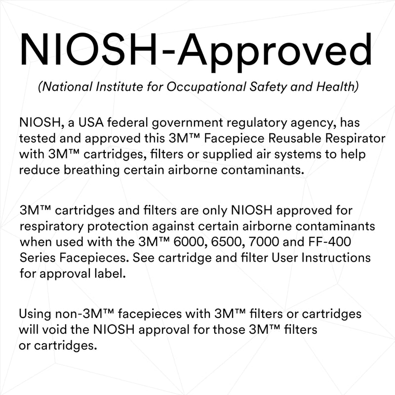 3M Rugged Comfort Half Facepiece Reusable Respirator 6502, NIOSH, Cool Flow Valve Helps Reduce Heat and Moisture, Silicone Faceseal Provides a Firm Seal, Welding, Sanding, Cleaning, Grinding, Medium 1 Count (Pack of 1)