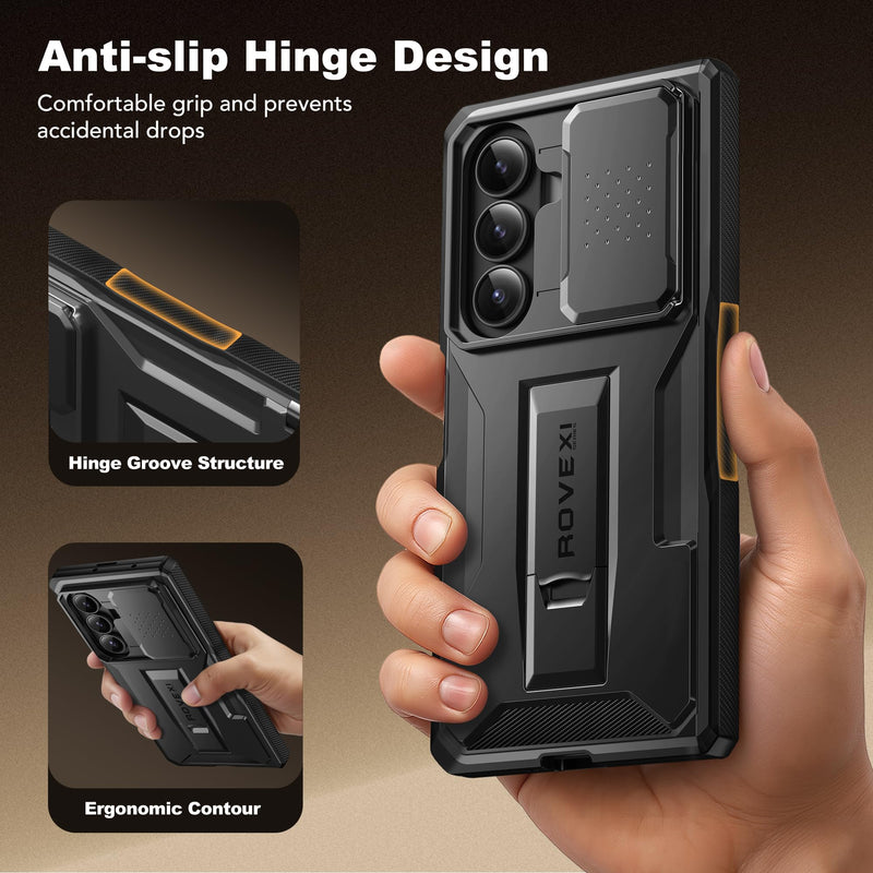 TONGATE for Z Fold 8 Ultra Case with Screen Protector & Belt Clip,Pri-Black | Foldable Stand, Slide Camera Cover, Full Hinge Protection, Anti-Spy, Shockproof Phone Case for Samsung Galaxy Z Fold 8 Ultra Pri-Black