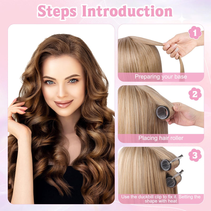 60 PCS Hair Rollers with Clips, Hair Curlers Rollers with 28 Metal Clips | 5 Sizes(60/48/36/25/15mm), Perfect for Long Medium Short Thick Hair (Black) 1 count (Pack of 1) Black