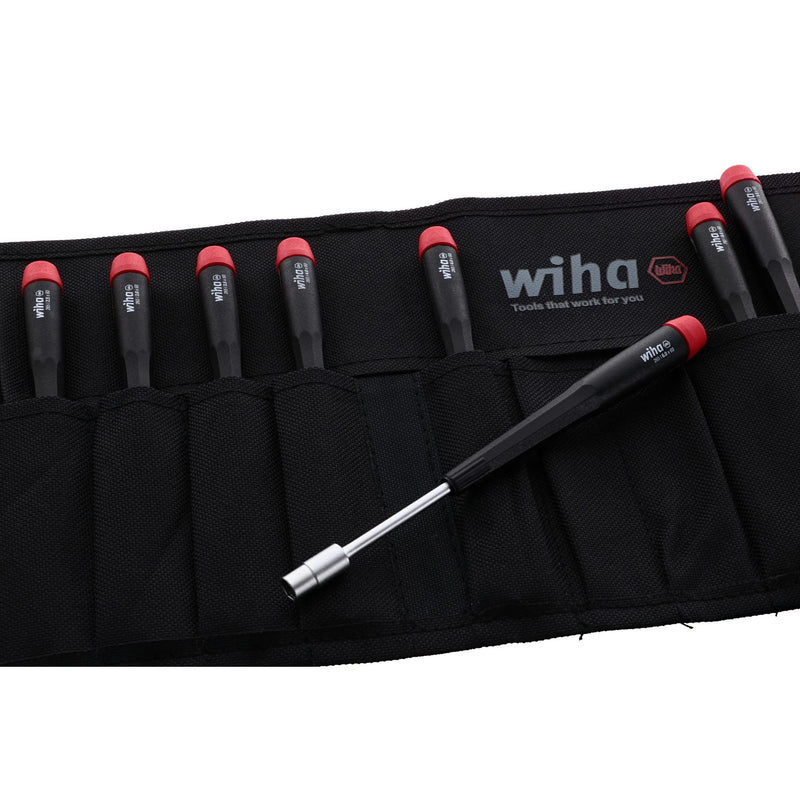 Wiha 26598 Nut Driver Set, Metric In Canvas Pouch, 8 Piece