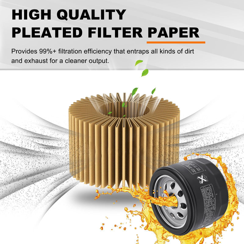 49065-0721 Oil Filter 49065-7007 for Kawasaki FR691V FR730V FR651V FR600V FX600V FX730V FS691V FS651V FR651V Engines, Pack of 2