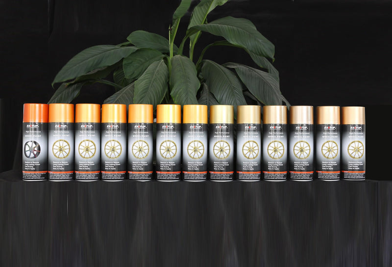 EASTUP Premium Champagne Gold Metallic Wheel Paint - Brilliant Finish, High Durability, Fade-resistant, Quick Drying Rim Coating Spray Paint. 08#530-Champagne Gold