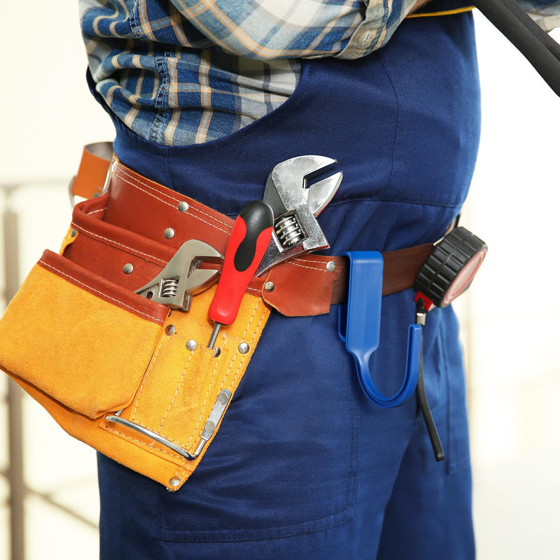 AceOrbit 3 Pcs Concrete Finisher Tool Belt Tool Hook for Work Belts, Durable Holder for Tools, Hammer, Drill, or Electrical Accessories (Blue) Blue