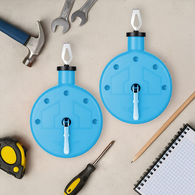 AmazingSpark 4 Pcs Chalk Line Tool 100 ft Portable Chalk Line Reel Box with PP Case for Building Construction Wood Working Decoration Brick Layer Drawing Straight (Blue) Blue