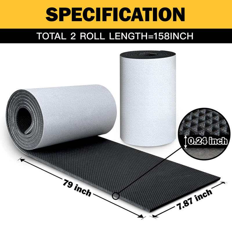 Garage Wall Protector for Car Doors, Self-Adhesive Foam Bumpers Guard,7.9 inch Wide Heavy-Duty Anti-Scratch&Anti Collision wall Padding, Universal Fit for Garage, Warehouse & Parking 13.2ft