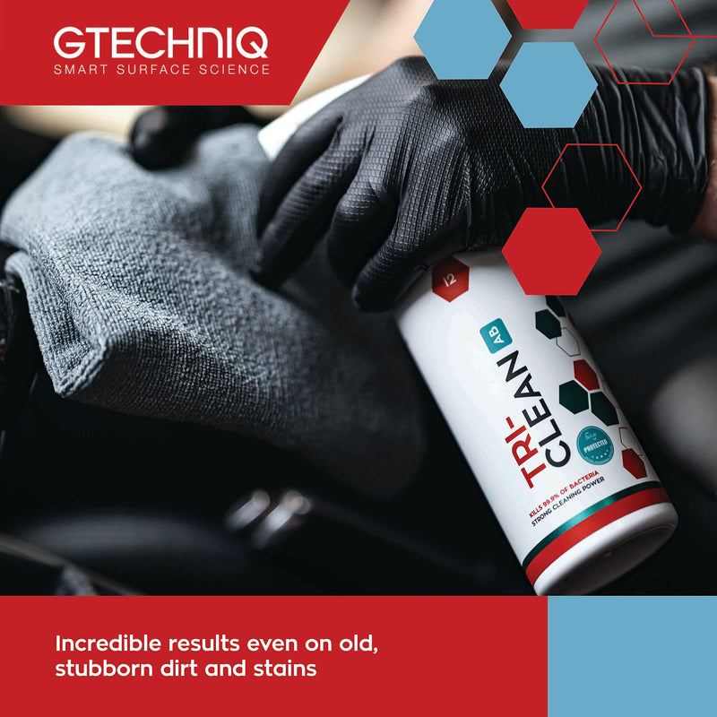 Gtechniq - I2 Tri-Clean - All-Surface Automotive Interior Odor Absorber; Ensure Surfaces Remain Fresh; Remove Dirt Attracting Residues; Safe on Leather, Dash, Carpets, Upholstery (500 milliliters) 16.9 Fl Oz (Pack of 1)
