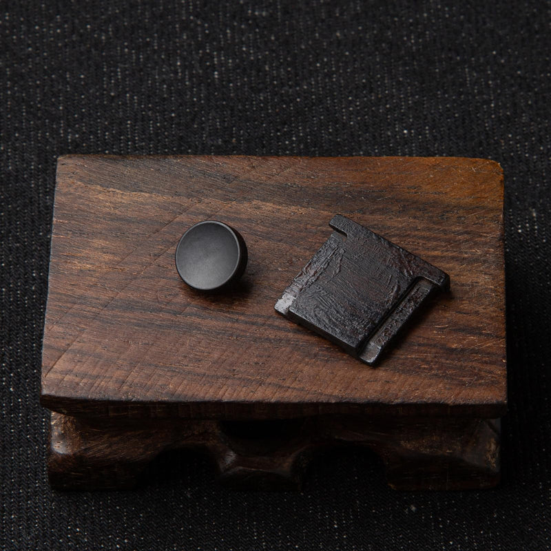 Camera Wood Hot Shoe Cover Shutter Button Cap Compatible with Fujifilm X100VI X-T50 X-T30 III X-T30 II X-T30 X-T5 X-T4 X-T3 (Ebony-Set) Ebony-Set