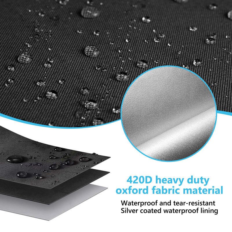 COSHNIBI Water Softener Cover , 420D Heavy Duty Outdoor Water Softener Cover Waterproof Insulated with Split Zipper, All Weather Protection 55" H x 30" W x 16" D - Black